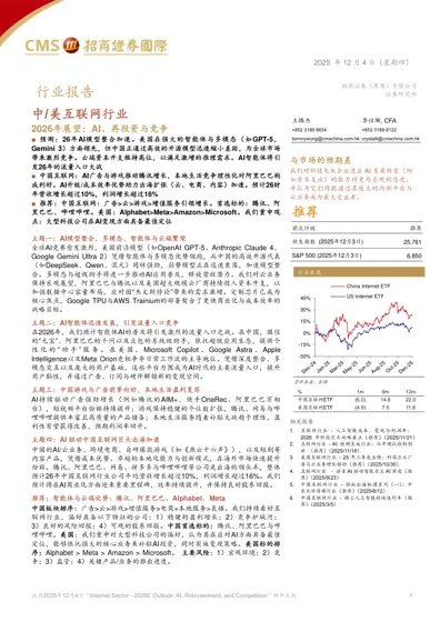 中/美互联网行业 2026年展望：AI、再投资与竞争封面