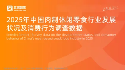 2025年中国肉制休闲零食行业发展状况及消费行为调查数据封面