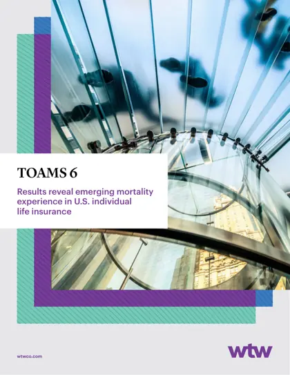 TOAMS 6: Results reveal emerging mortality experience in U.S. individual life insurance封面