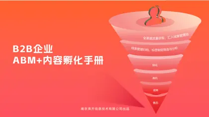 B2B企业 ABM+内容孵化手册封面