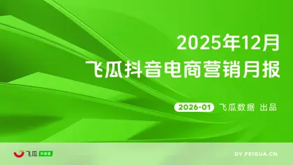 2025年12月飞瓜抖音电商营销月报封面