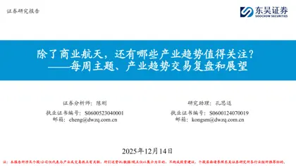 除了商业航天，还有哪些产业趋势值得关注？——每周主题、产业趋势交易复盘和展望封面