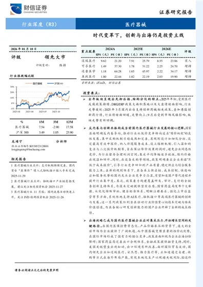 医疗器械行业深度报告：时代变革下，创新与出海仍是投资主线封面