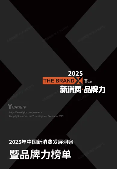 2025中国新消费发展洞察 暨品牌力榜单封面