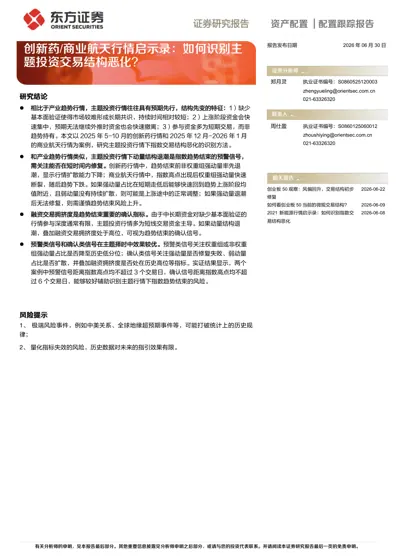 创新药/商业航天行情启示录：如何识别主题投资交易结构恶化？封面