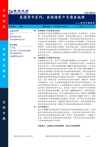美国货币系列：美联储资产负债表梳理封面