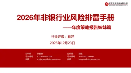 2026年非银行业风险排雷手册封面