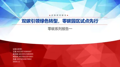 双碳引领绿色转型，零碳园区试点先行封面