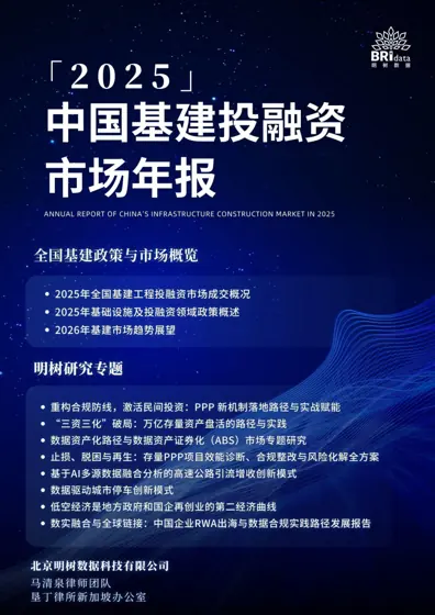 2025 年中国基建投融资市场年报封面