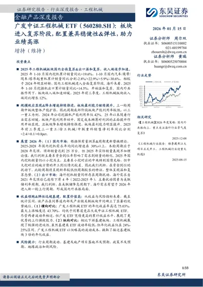 广发中证工程机械ETF（560280.SH）：板块进入复苏阶段，配置兼具稳健性&弹性，助力业绩高涨封面