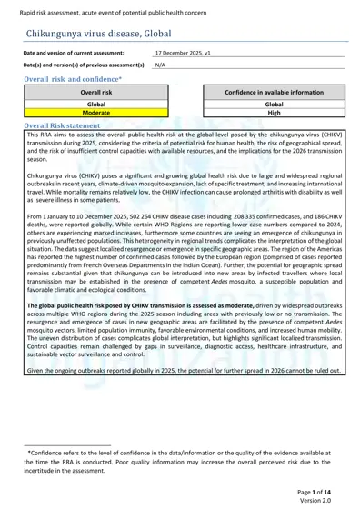 Chikungunya virus disease, Global封面