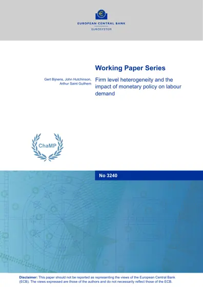 Firm level heterogeneity and the impact of monetary policy on labour demand封面