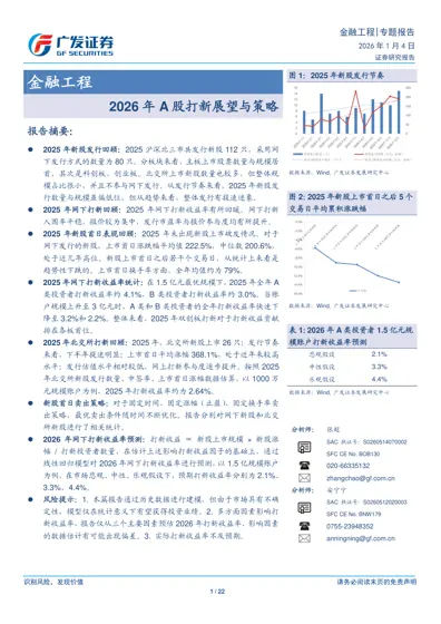 2026 年A 股打新展望与策略封面