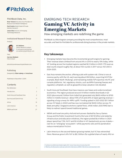 Gaming VC Activity in Emerging Markets: How Emerging Markets Are Redefining the Game封面