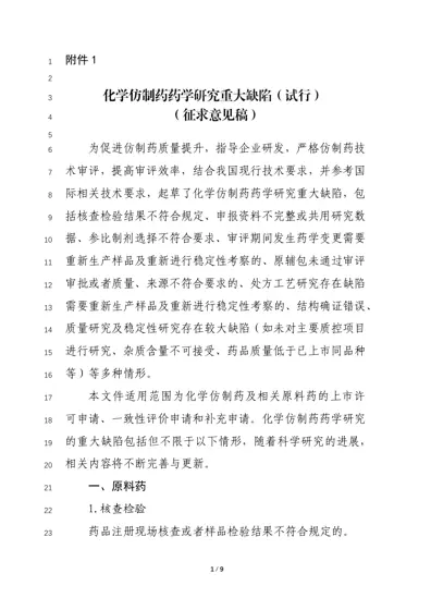 化学仿制药药学研究重大缺陷封面