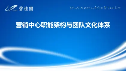 营销中心职能架构与团队文化体系封面