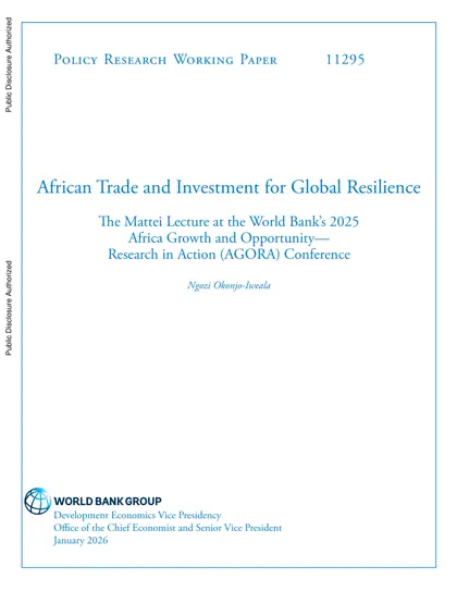 African Trade and Investment for Global Resilience封面
