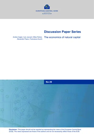 The economics of natural capital封面