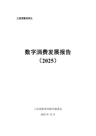 数字消费发展报告(2025)封面