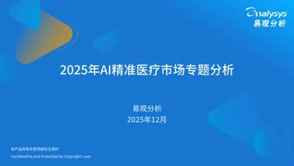 2025年AI精准医疗市场专题分析封面