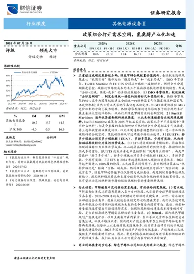 政策组合打开需求空间，氢氨醇产业化加速封面