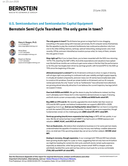 U.S. Semiconductors and Semiconductor Capital Equipment封面