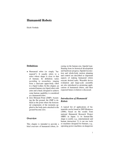 Humanoid Robots封面