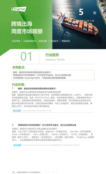 跨境出海周度市场观察封面