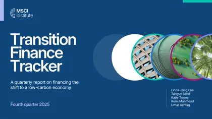 Transition Finance Tracker – Fourth quarter 2025封面