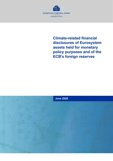 Climate-related financial disclosures of Eurosystem assets held for monetary policy purposes and of the ECB’s foreign reserves封面