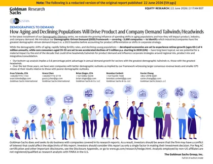 GS SUSTAIN: Demographics to Demand封面