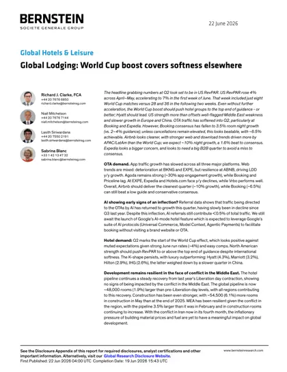 Global Lodging: World Cup boost covers softness elsewhere封面