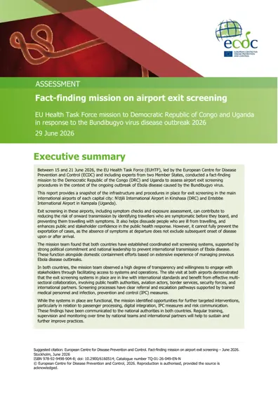 Fact-finding mission on airport exit screening – June 2026封面