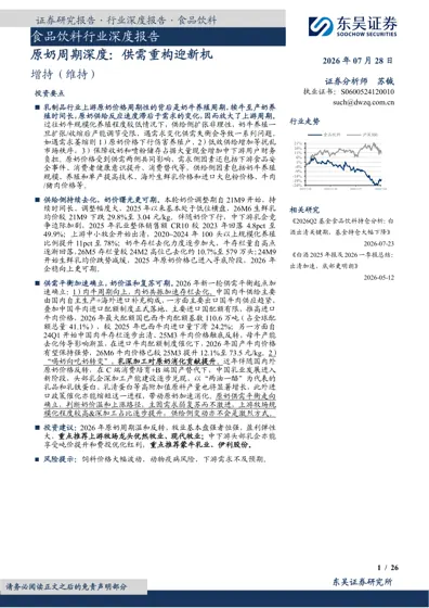 原奶周期深度:供需重构迎新机封面