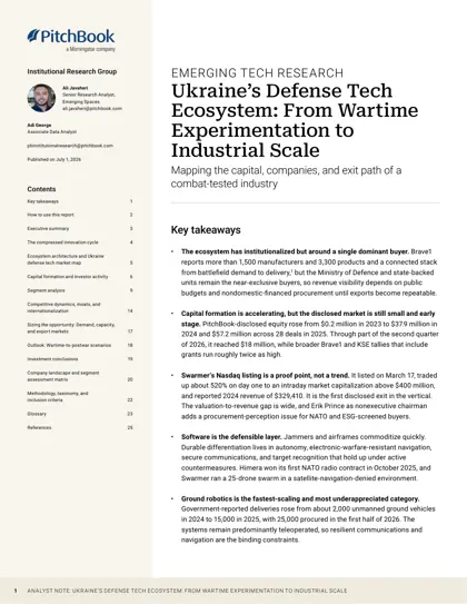Ukraine’s Defense Tech Ecosystem: From Wartime Experimentation to Industrial Scale封面