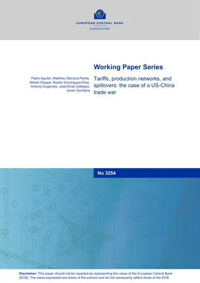 Tariffs, production networks, and spillovers: the case of a US-China trade war封面