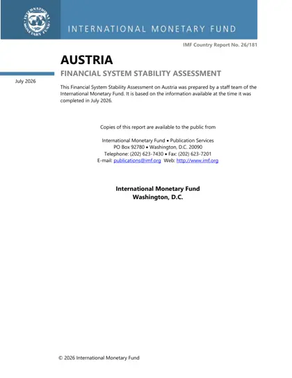 奥地利金融体系稳定评估（Austria: Financial System Stability Assessment）封面