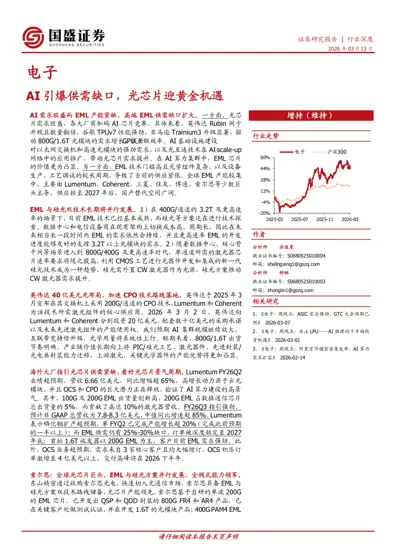 AI引爆供需缺口，光芯片迎黄金机遇封面