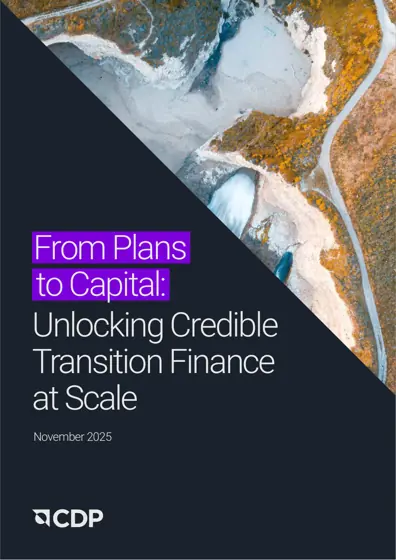 From Plans to Capital: Unlocking Credible Transition Finance at Scale封面
