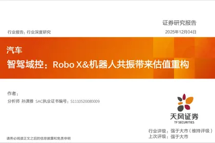 智驾域控：Robo X&机器人共振带来估值重构封面
