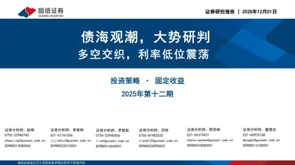 债海观潮，大势研判：多空交织，利率低位震荡封面