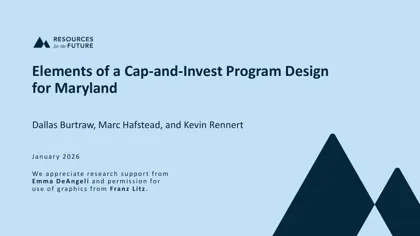 Elements of a Cap-and-Invest Program Design for Maryland封面