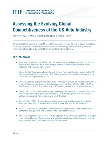 Assessing the Evolving Global Competitiveness of the US Auto Industry封面