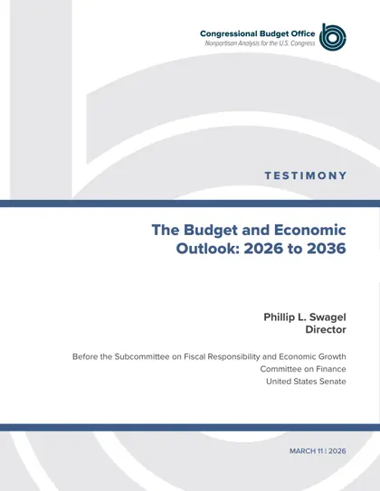 The Budget and Economic Outlook: 2026 to 2036封面