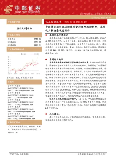基础化工行业周报封面