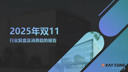 2025年双11行业复盘及消费趋势报告封面