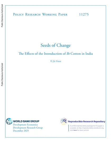 Seeds of Change: The Effects of the Introduction of Bt Cotton in India封面