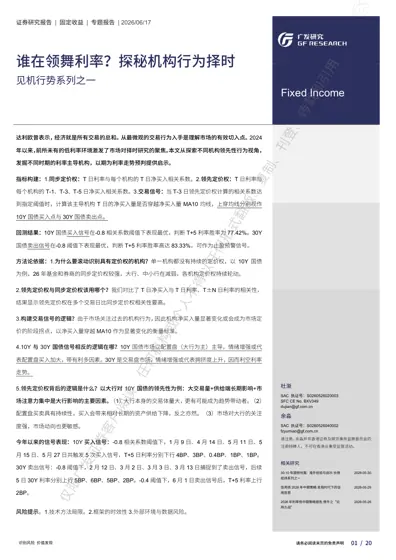 谁在领舞利率?探秘机构行为择时封面