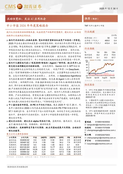 流动性宽松，关注AI应用机会封面