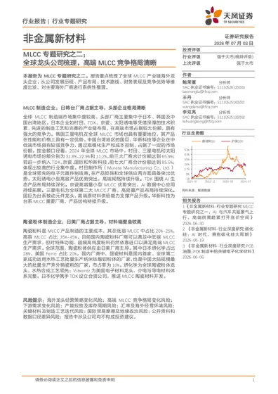 MLCC 专题研究之二：全球龙头公司梳理，高端MLCC 竞争格局清晰封面